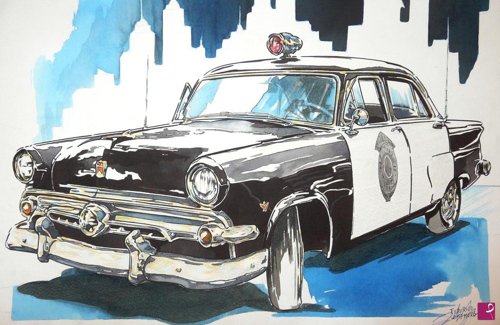 quadri in vendita online - FORD VICTORIA POLICE 1950 