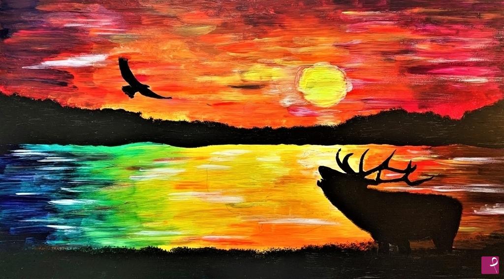 quadri in vendita online - FOREST SUNSET