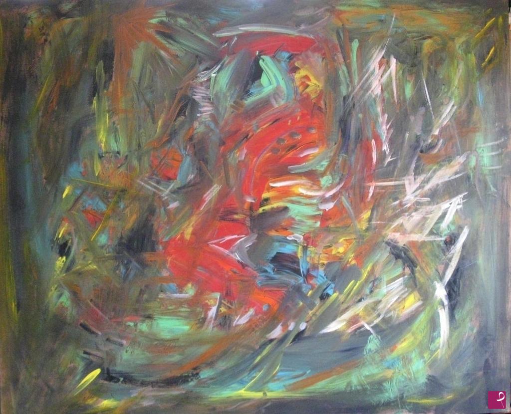 quadri in vendita online - Forgiatura del colibrì - c 100 x 85 unica originale autentica 2016