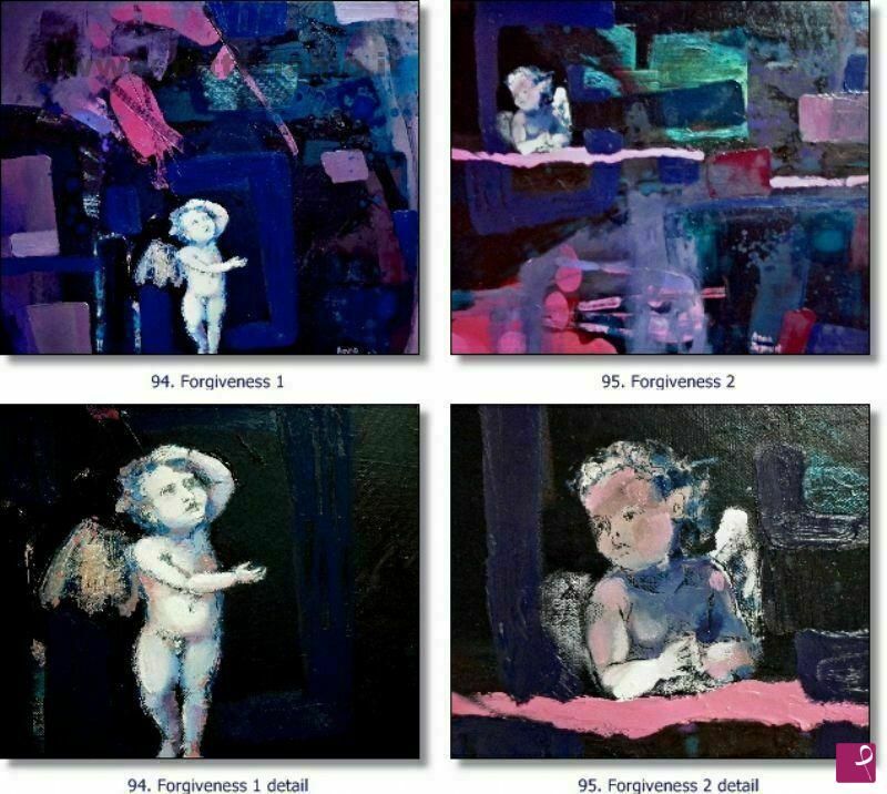 quadri in vendita online - FORGIVENESS1 and FORGIVENESS2, oil canvas (COPPIA)