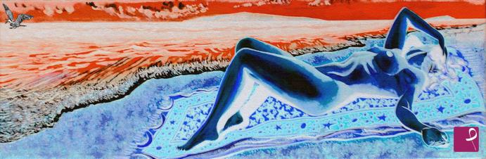 quadri in vendita online - Fotoelaborazione digitale: ”Nudo di donna-11” 2023 
