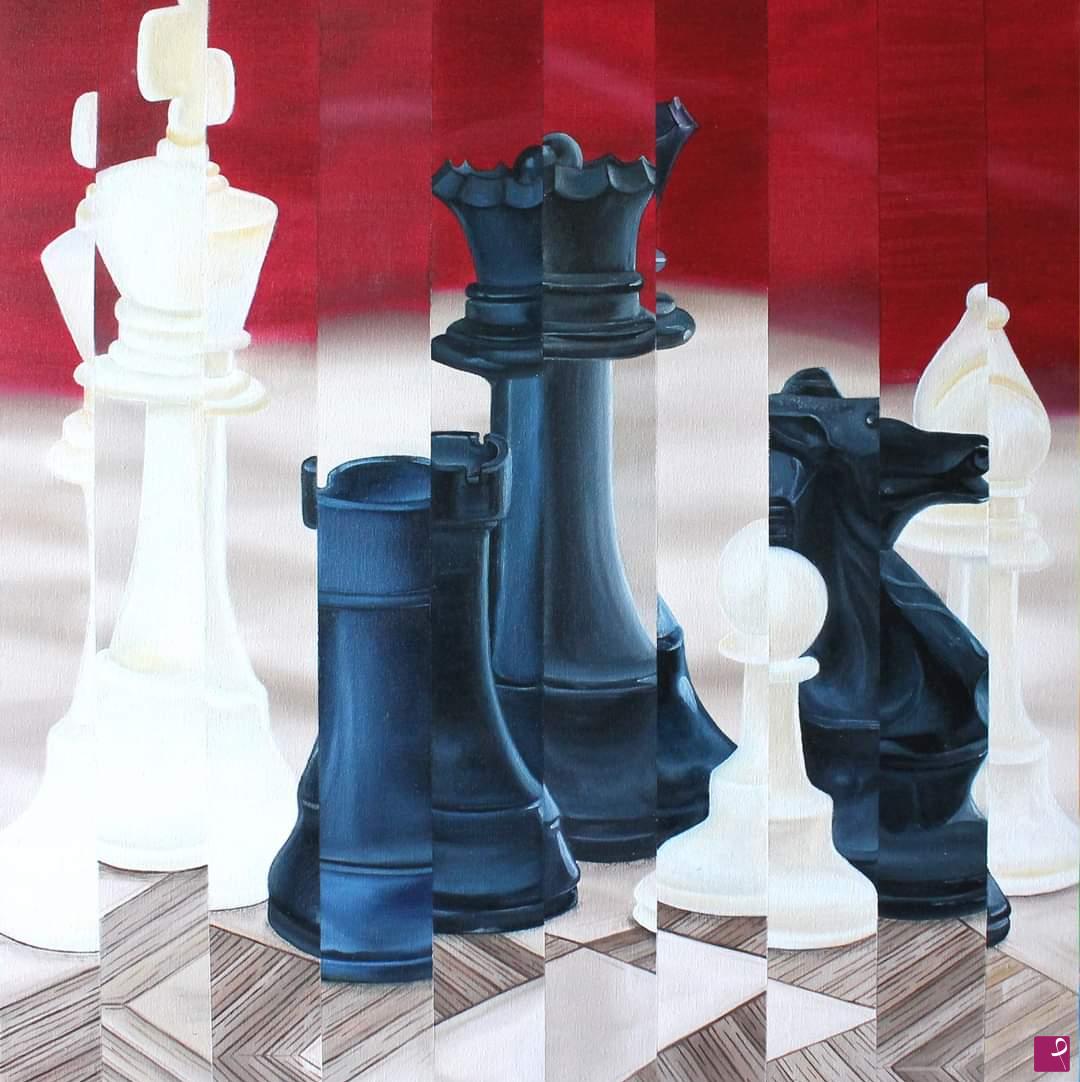 quadri in vendita online - Fragmented Chess