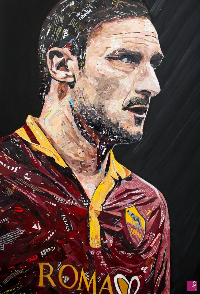 quadri in vendita online - Francesco Totti (il Campione) Er pupone 
