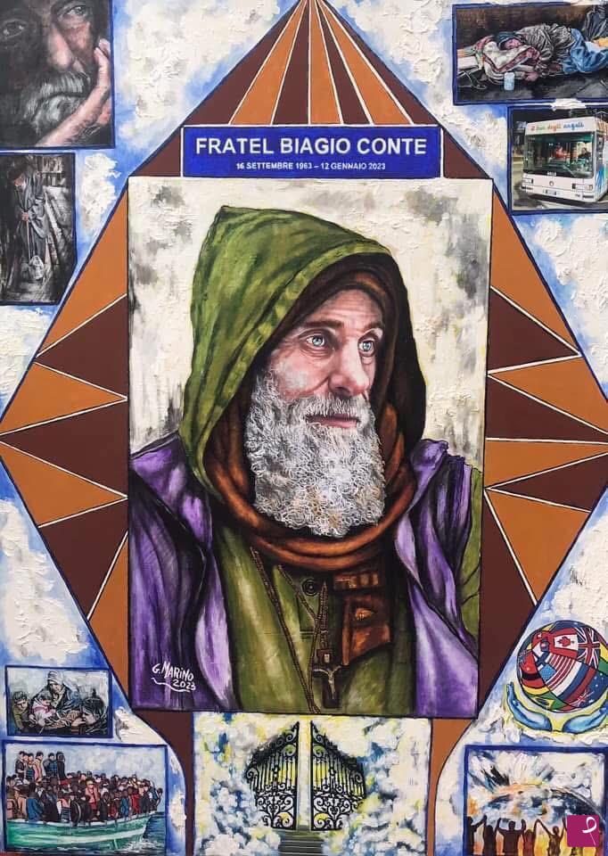 quadri in vendita online - **FRATEL BIAGIO CONTE* * la  sua vita Sociale  con gli altri