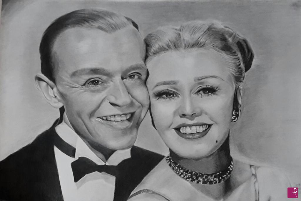 quadri in vendita online - Fred Astaire & Ginger Rogers