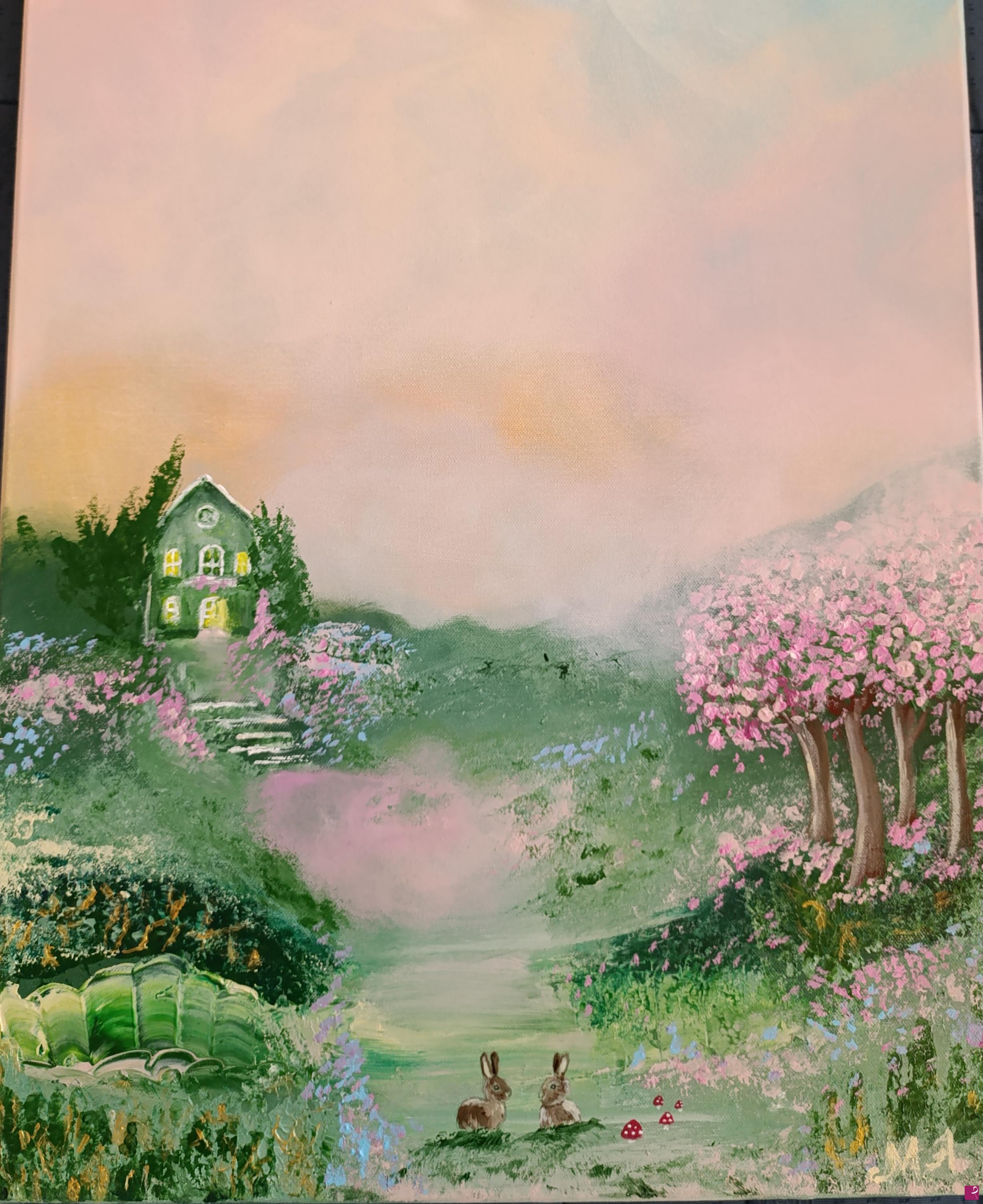 quadri in vendita online - Freja's dreamy landscape