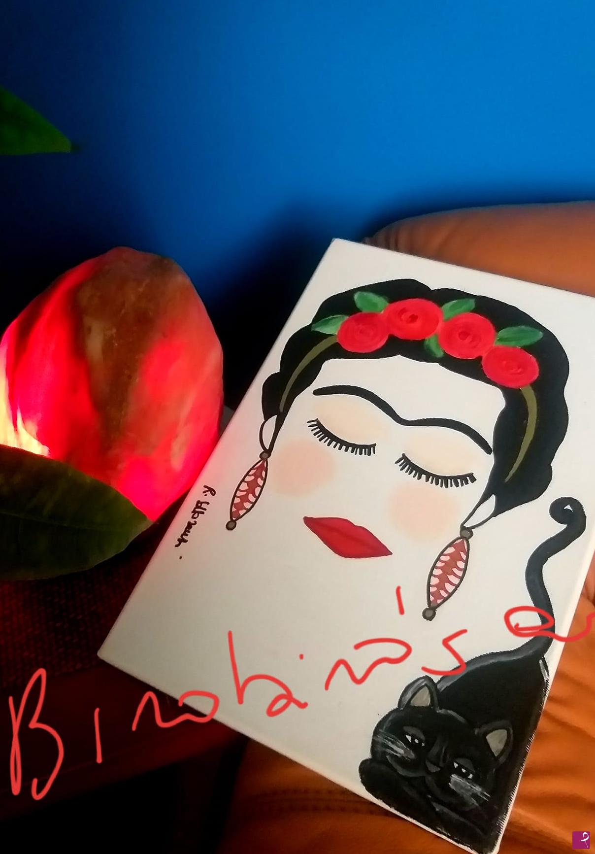 quadri in vendita online - "Frida Kahlo" Acrilico e smalto su tela