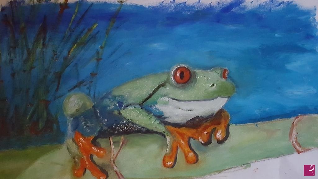 quadri in vendita online - Frog Red eyes