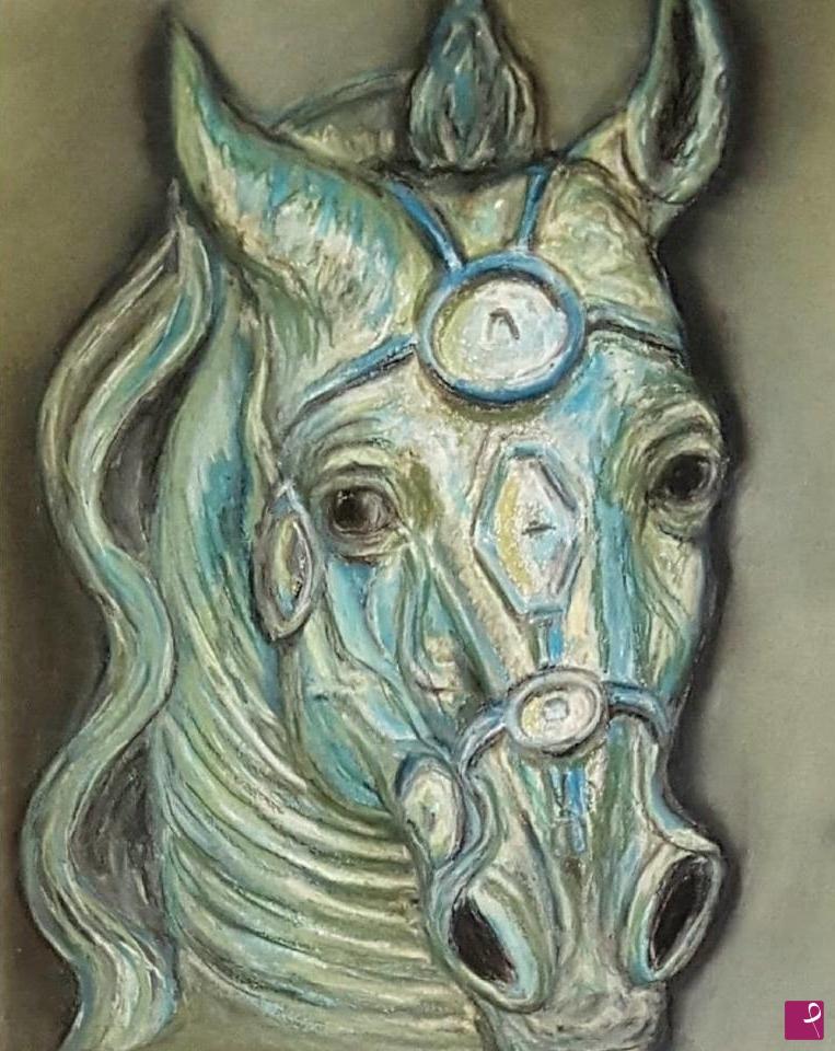 quadri in vendita online - Frontale del cavallo di Marco Aurelio