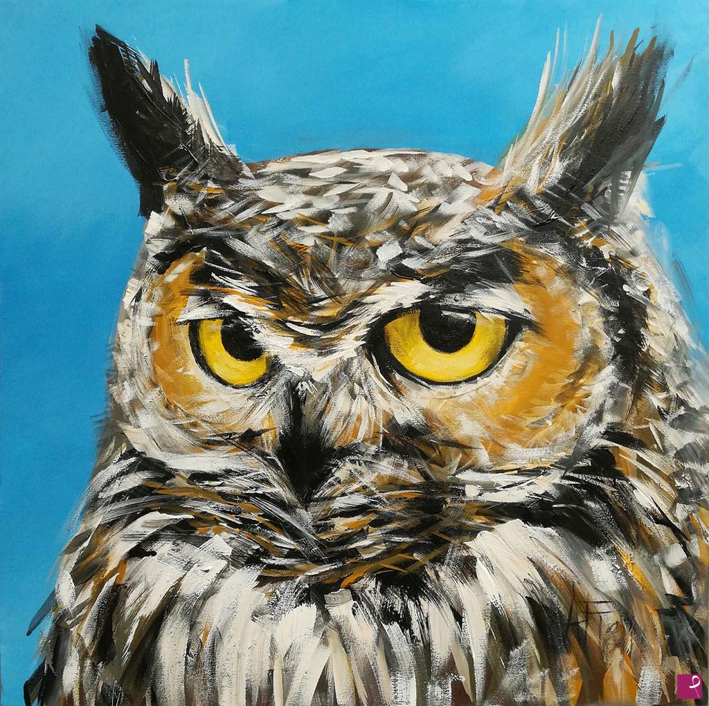 quadri in vendita online - Funny owl II