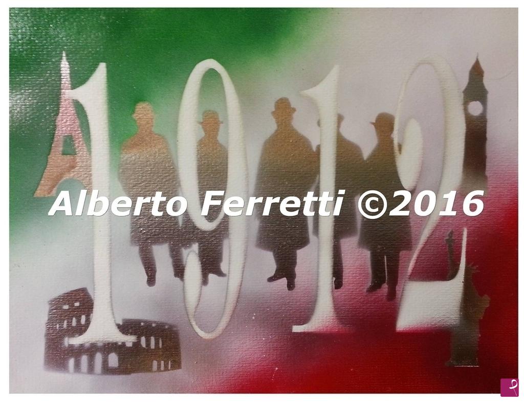 quadri in vendita online - Futuristi Metallizzati e Tricolore