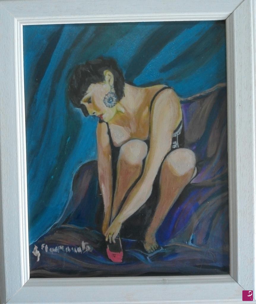 quadri in vendita online - G. Incoronato 2015 Ritratto di donna 20x25