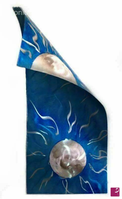 quadri in vendita online - Galassia blu double face