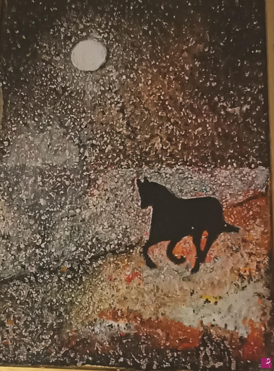 quadri in vendita online - Galoppata notturna al chiaro di luna