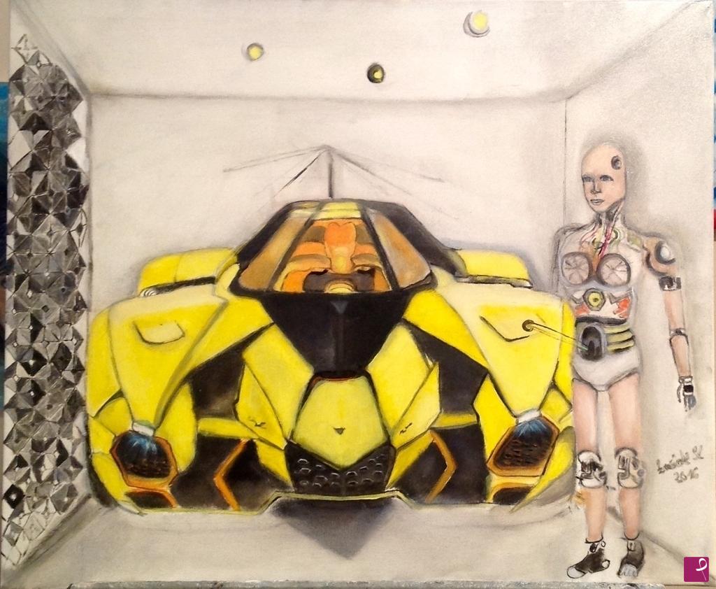 quadri in vendita online - Garage  futuristico 