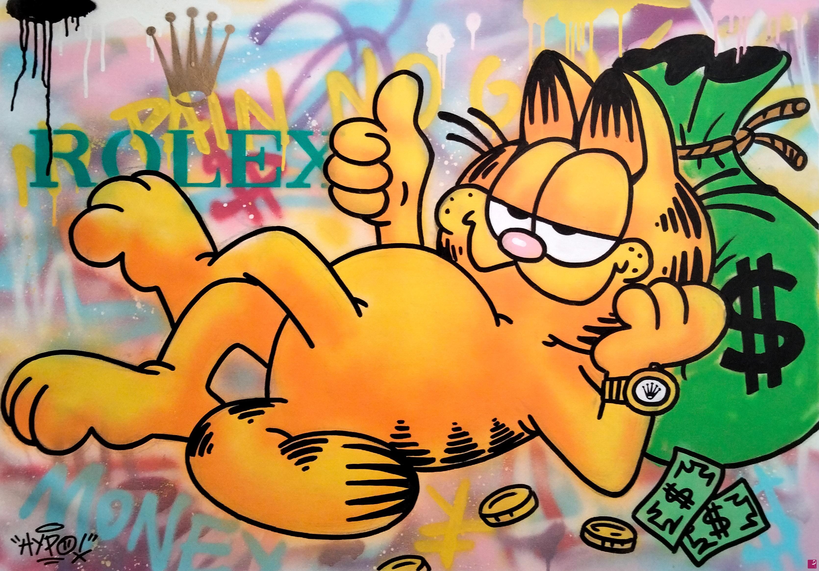 quadri in vendita online - Garfield X Rolex 