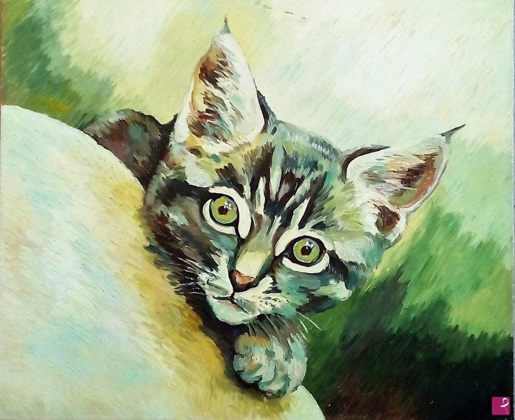 quadri in vendita online - GATTINO (1980)