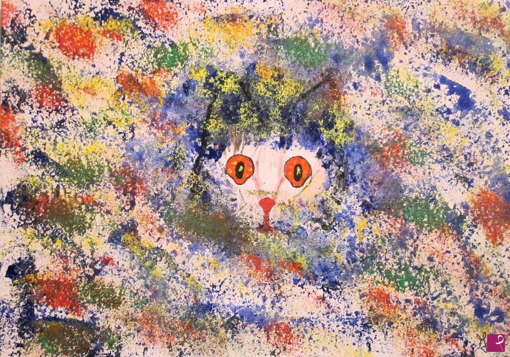 quadri in vendita online - Gatto Curioso