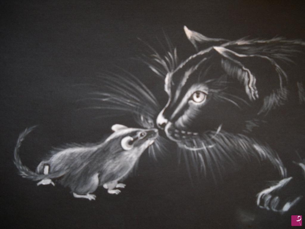 quadri in vendita online - GATTO E TOPO