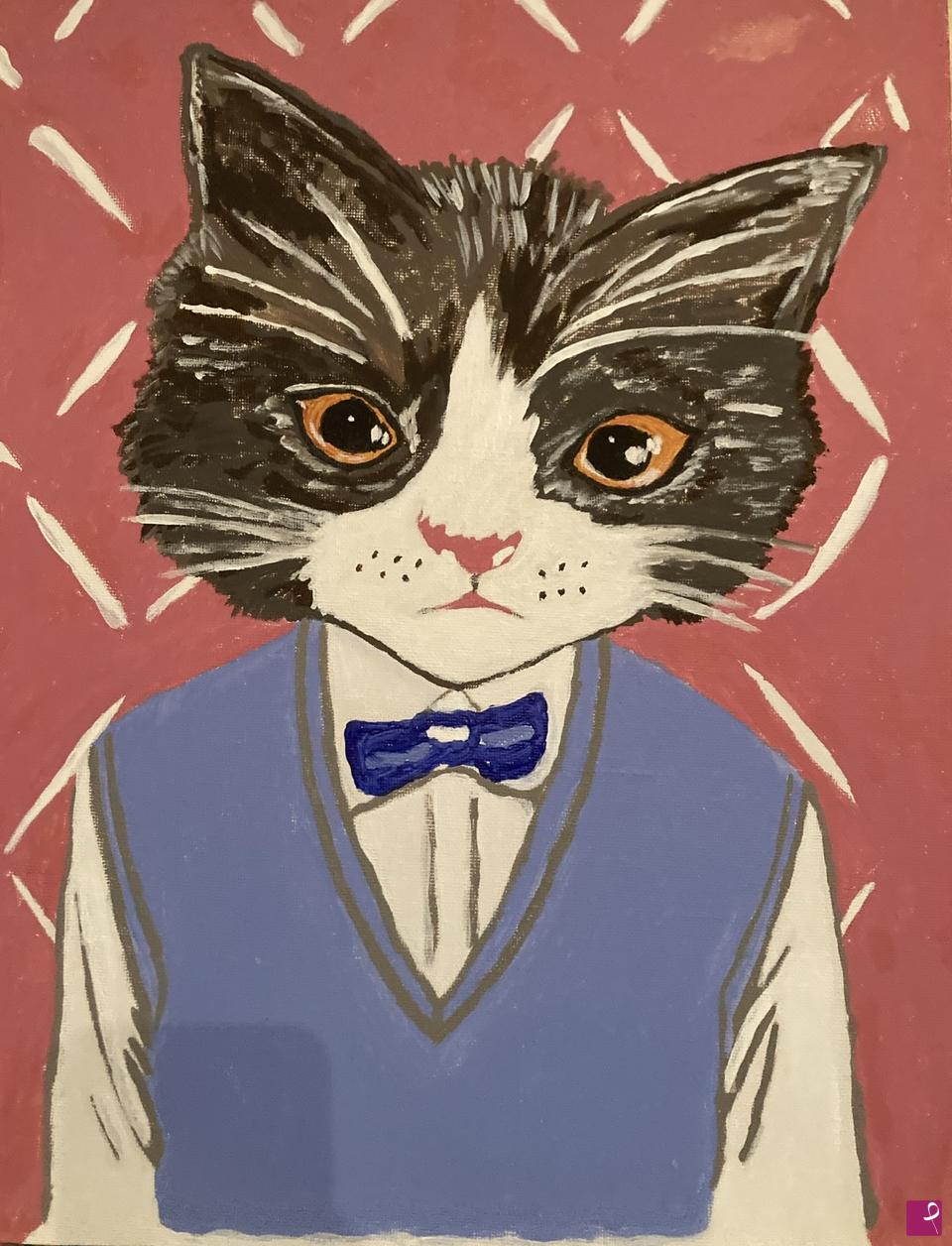 quadri in vendita online - Gatto matto 