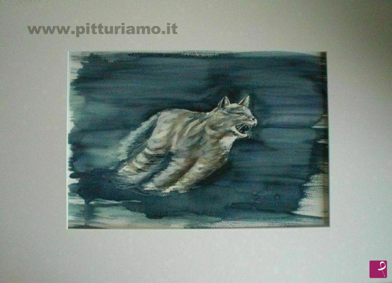 quadri in vendita online - gatto..di corsa