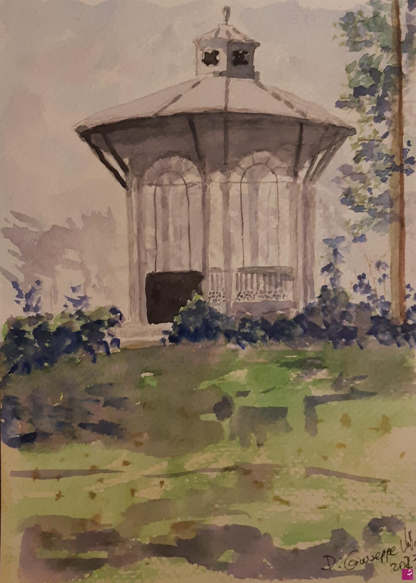quadri in vendita online - Gazebo di Villa Gabrieli