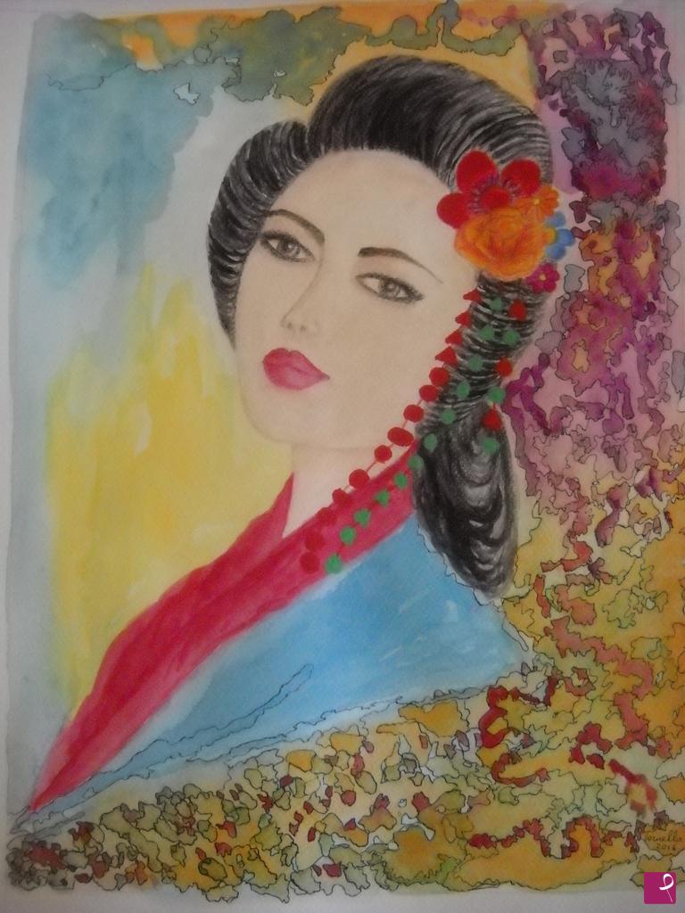 quadri in vendita online - geisha di primavera