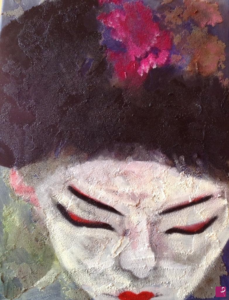 quadri in vendita online - Geisha di sabbia