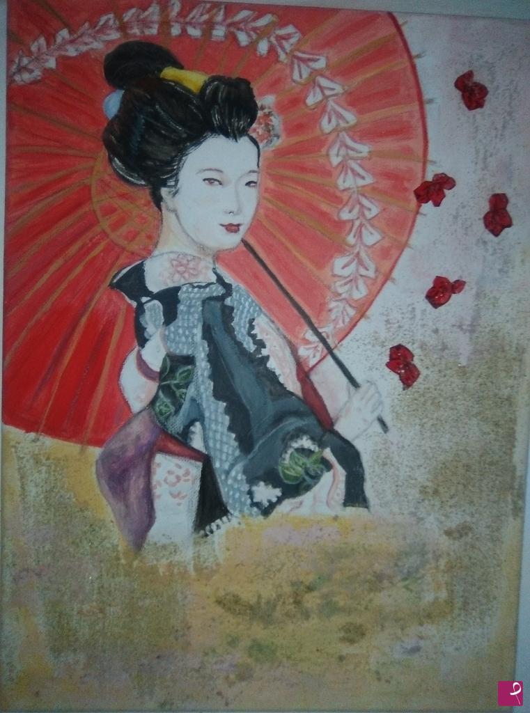 quadri in vendita online - Geisha in the sunrise