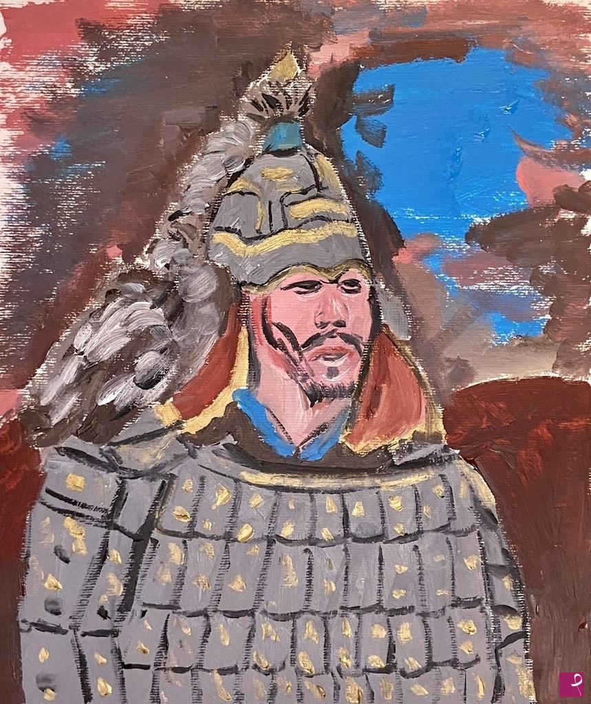 quadri in vendita online - Gengis Khan