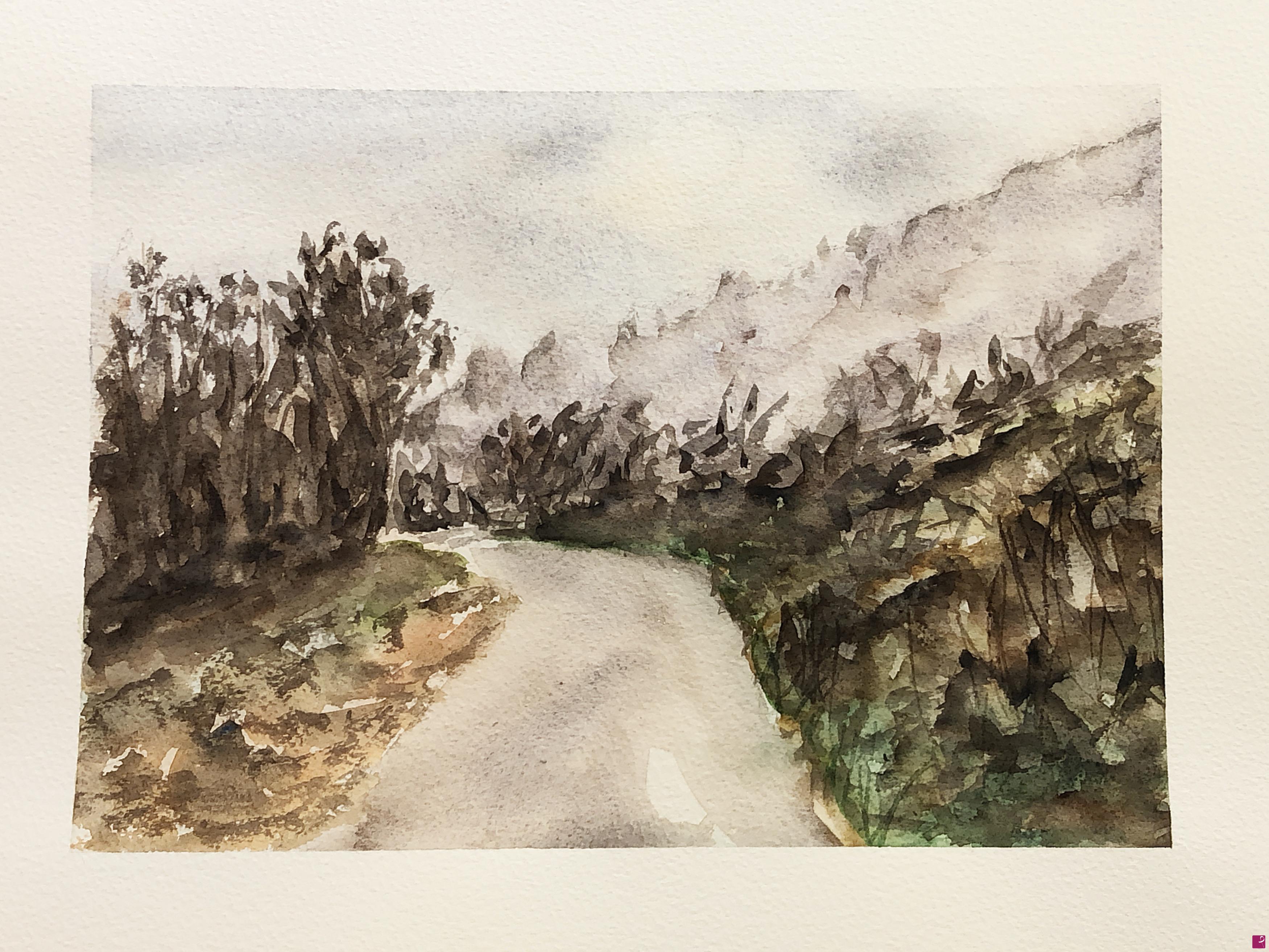 quadri in vendita online - Genova Pra, giornata di nebbia