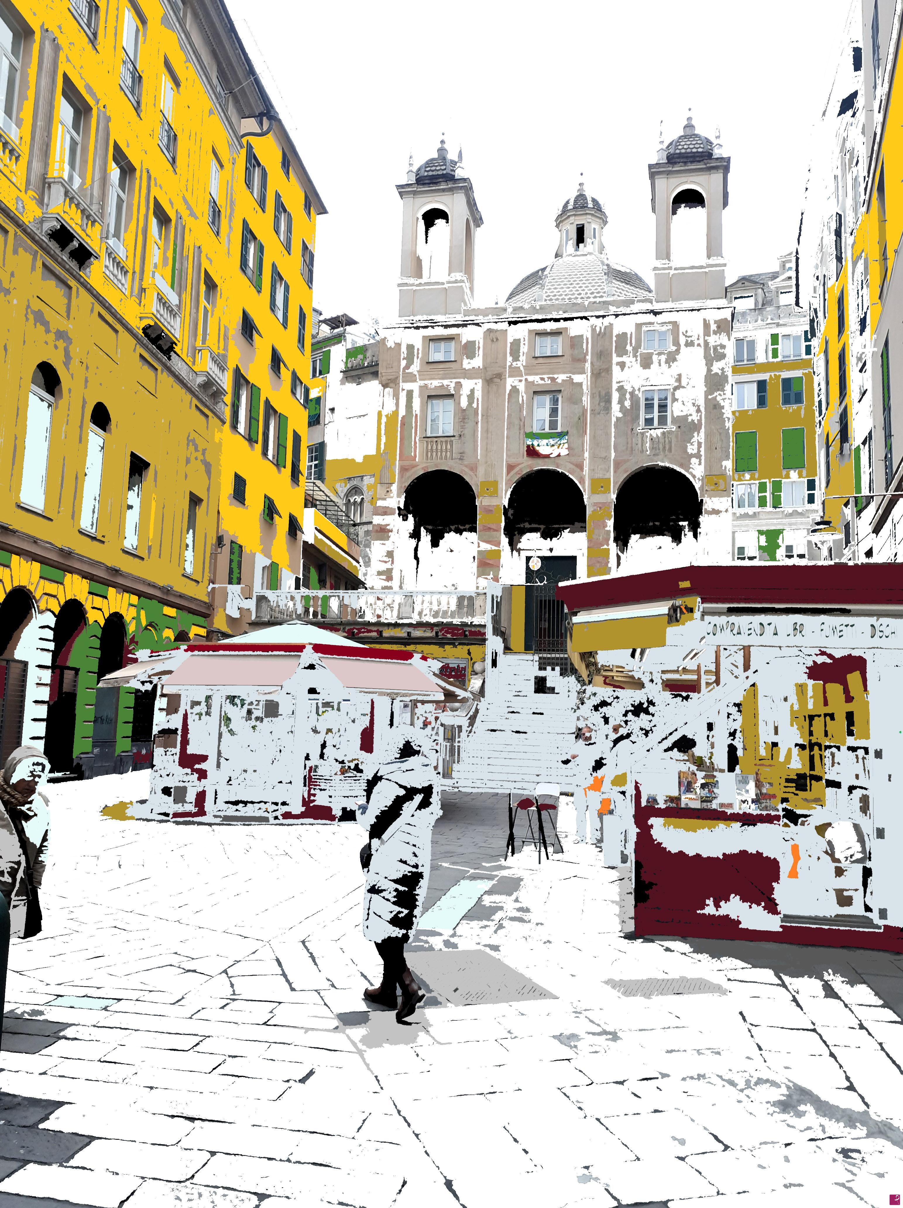 quadri in vendita online - Genova sotto la neve