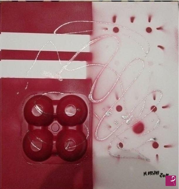 quadri in vendita online - Geometria in rosso