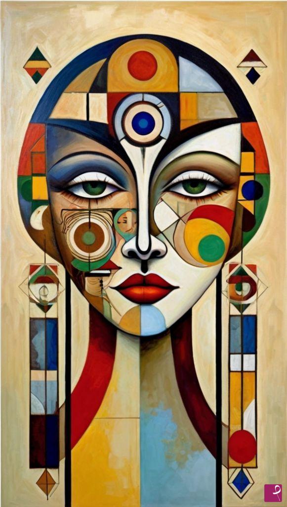 quadri in vendita online - Geometric Echoes of the Inner Face  