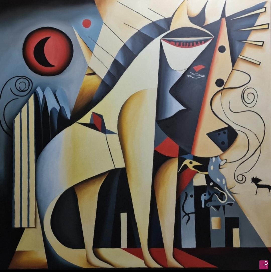 quadri in vendita online - Geometric growl