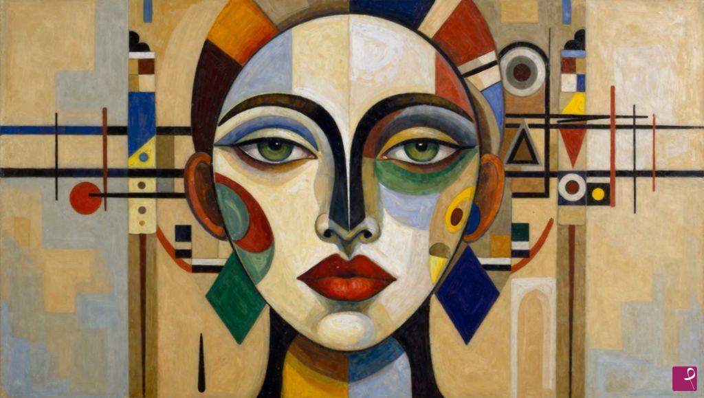 quadri in vendita online -  Geometric Pulse of the Human Face  