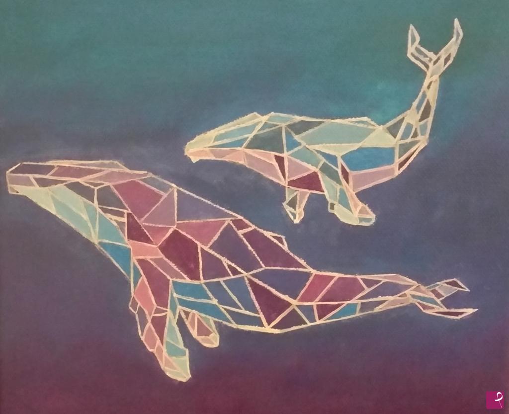 quadri in vendita online - GEOMETRIC WHALE