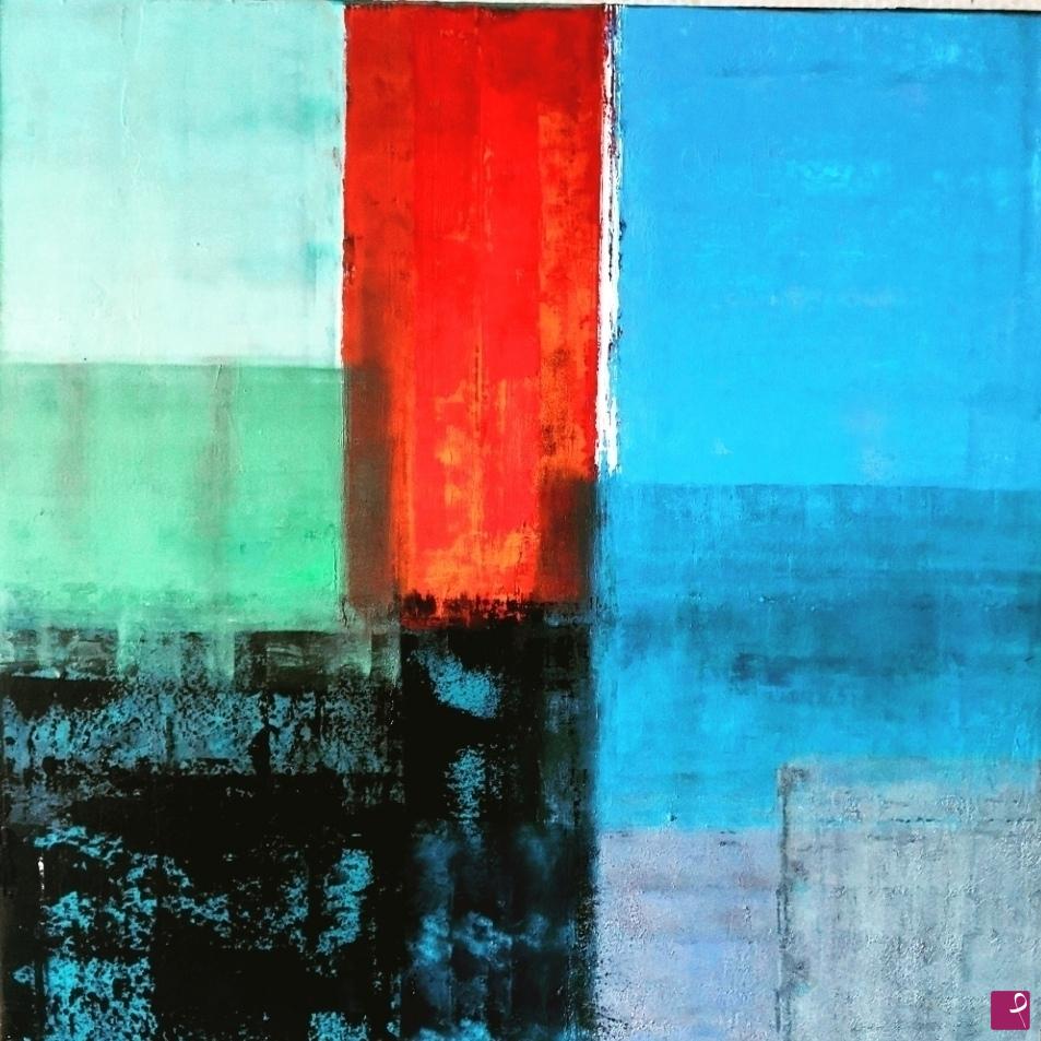 quadri in vendita online - Geometrie blu III