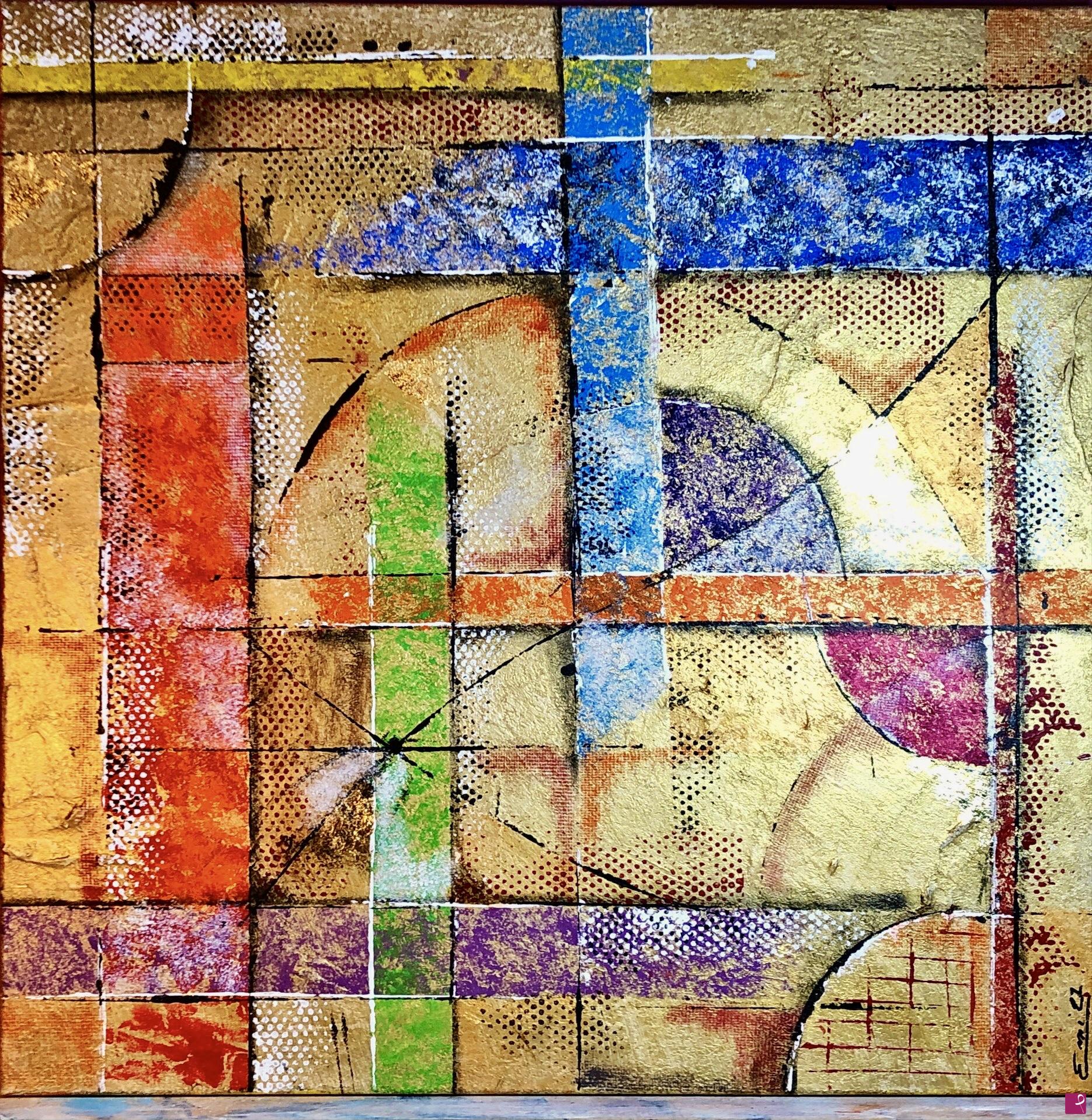 quadri in vendita online - Geometrie Oro 1