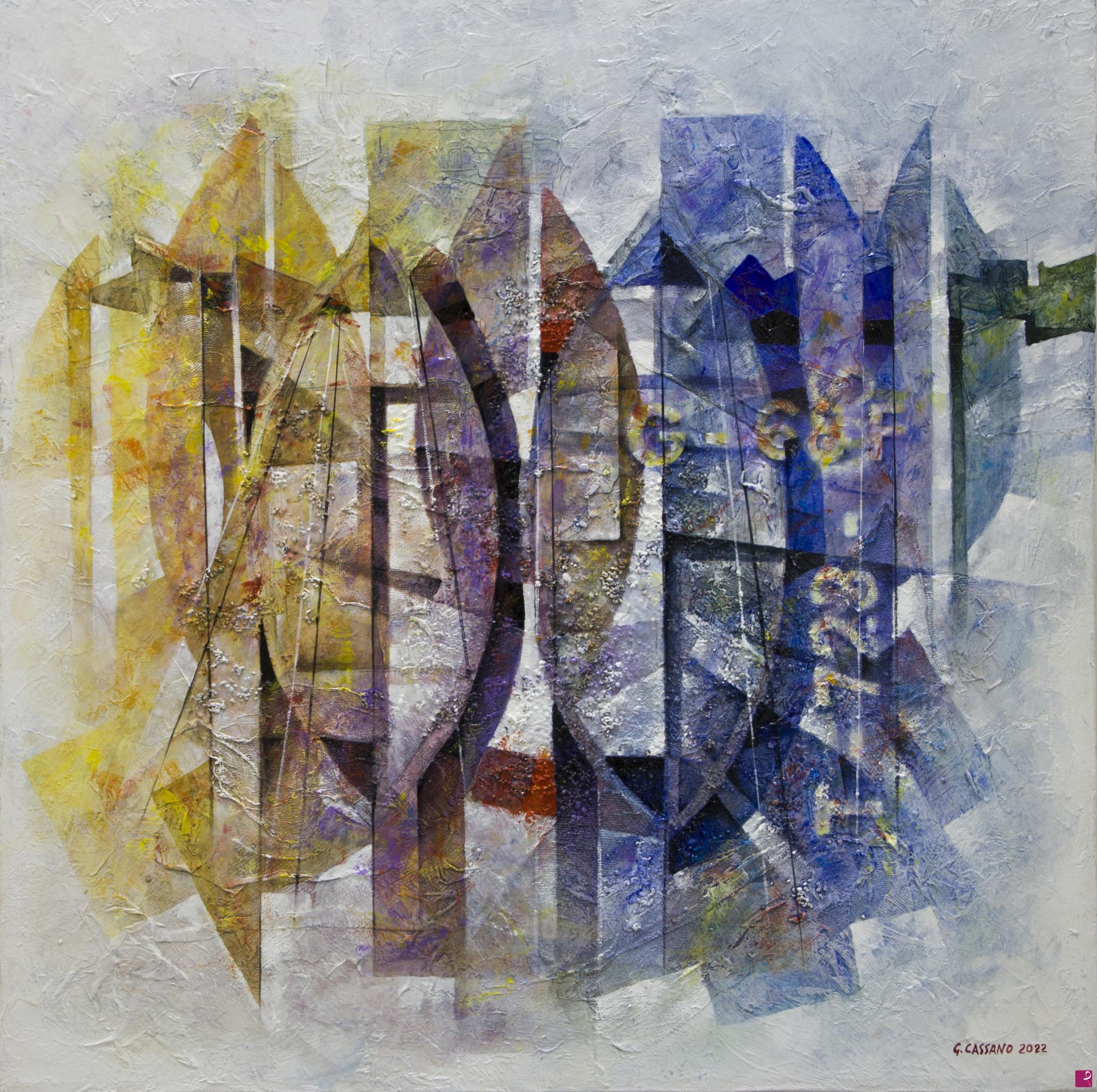 quadri in vendita online - Geometrie riflesse al molo