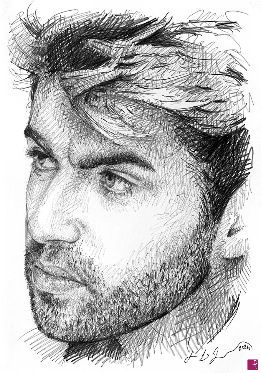quadri in vendita online - George Michael sketch n12