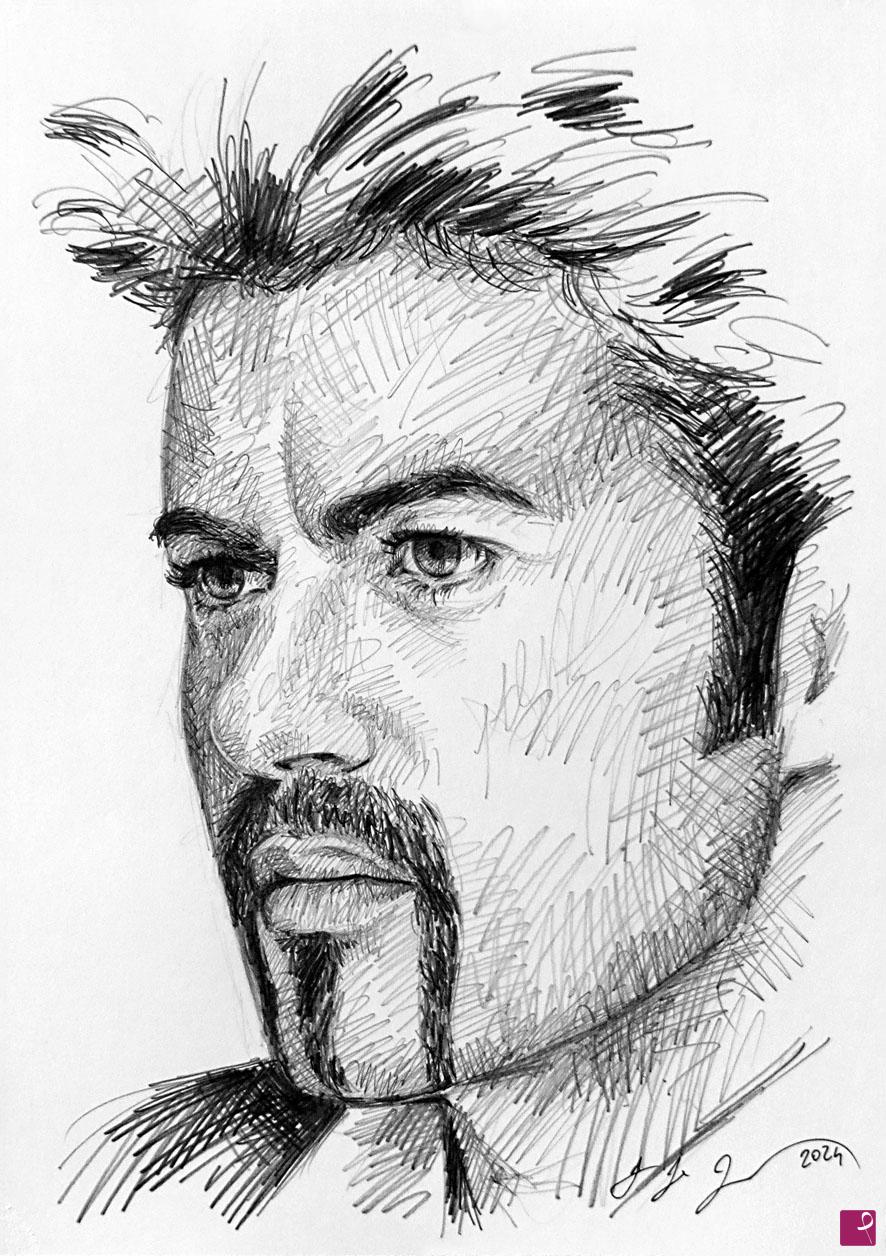 quadri in vendita online - George Michael sketch n14
