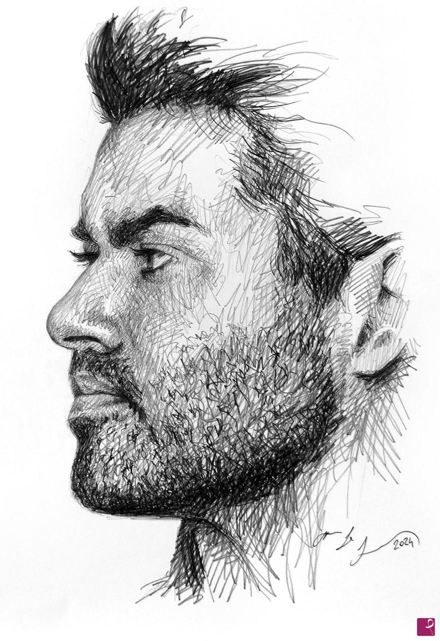 quadri in vendita online - George Michael sketch n5