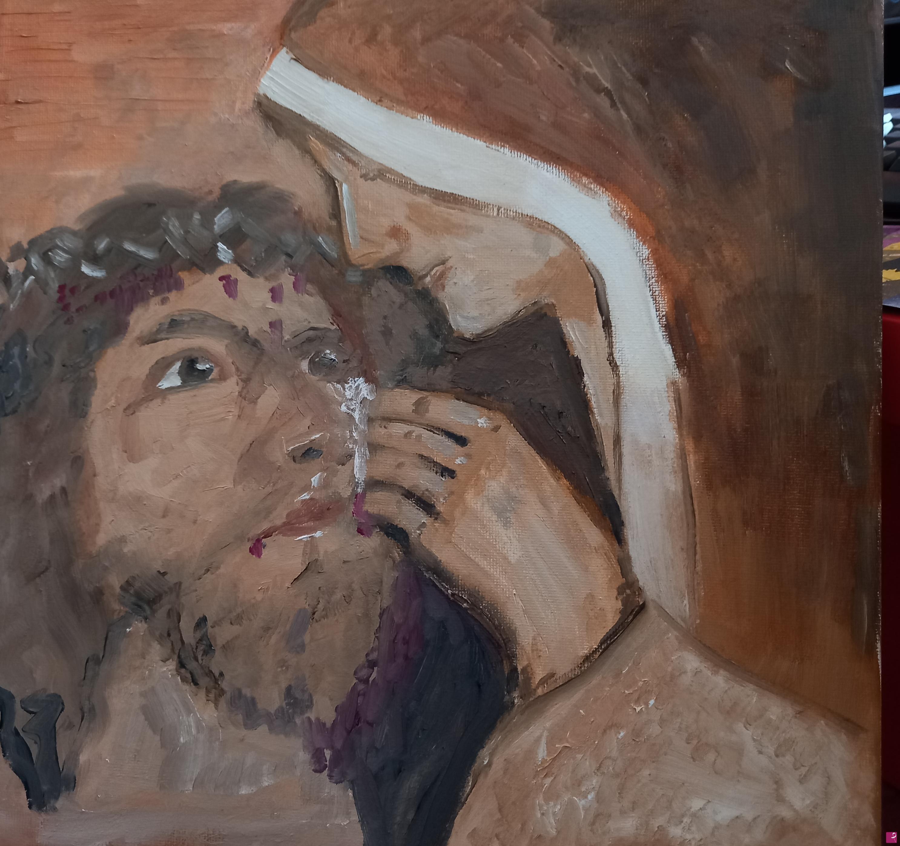 quadri in vendita online - Gesù incontra la Madonna