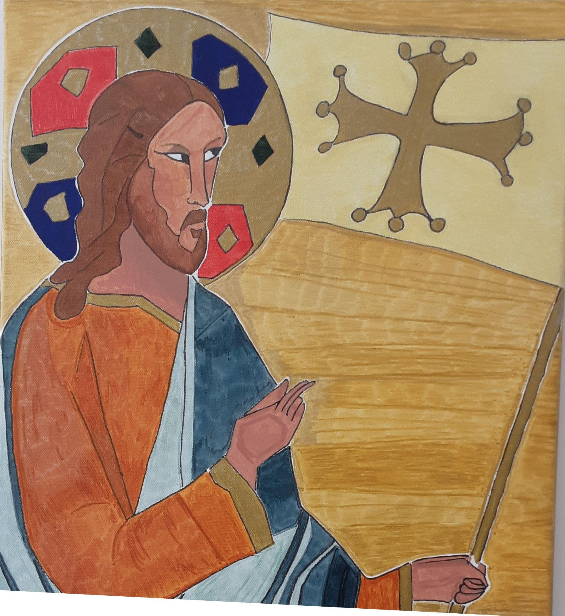quadri in vendita online - Gesù Simbolo del Cristianesimo 