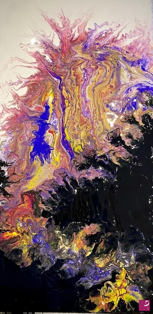 quadri in vendita online - Geyser of colors