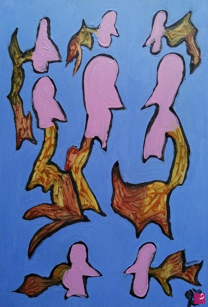 quadri in vendita online - GHIGNI 04 (48 X 33; OLIO SU CARTA)