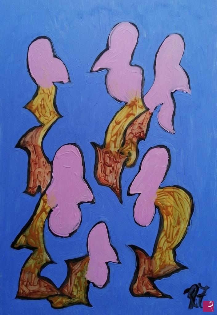 quadri in vendita online - GHIGNI 06 (48 X 33; OLIO SU CARTA)