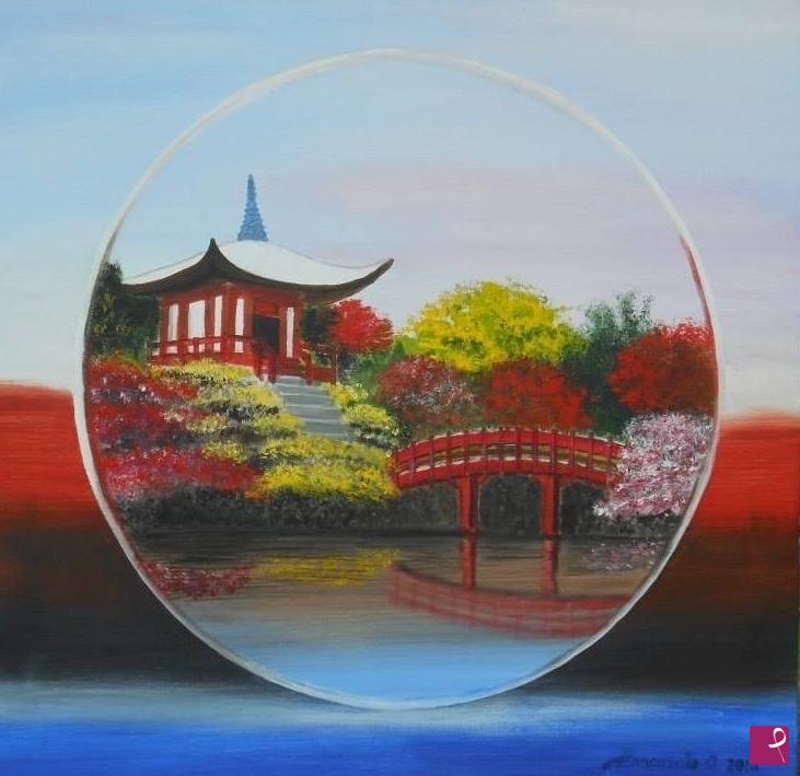 quadri in vendita online - Giappone - Giardino