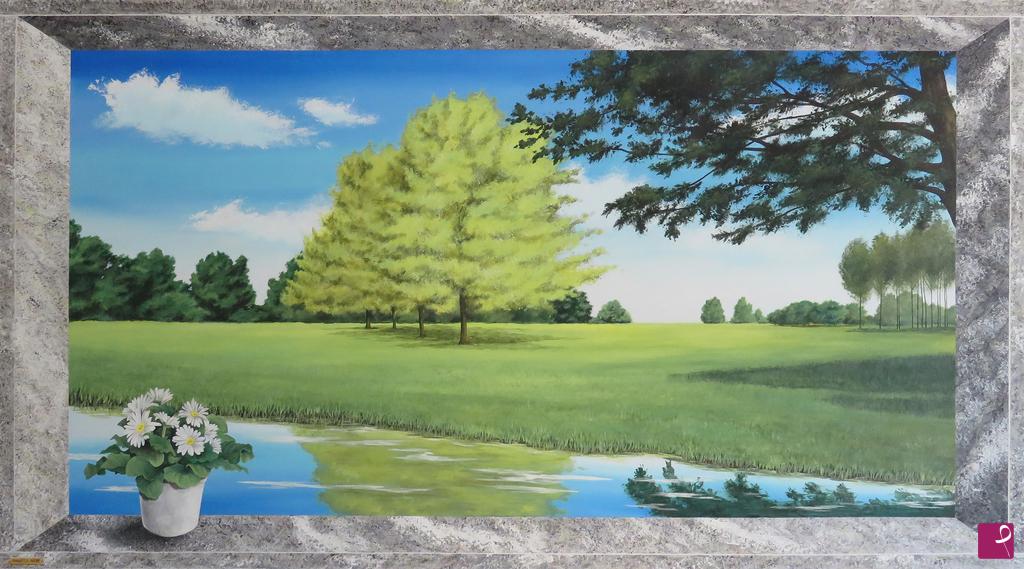 quadri in vendita online - giardini e specchi d'acqua II
